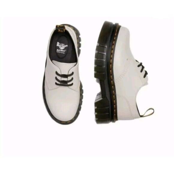 Dr. Martens Women's 1461 Audrick Quad Platform Grey Nappa Lux Leather US 7 - Picture 4 of 6